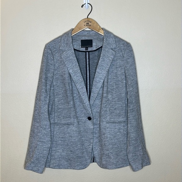 Banana Republic Long And Lean Blazer Womens Size 14 Single Button Closure - Picture 1 of 11